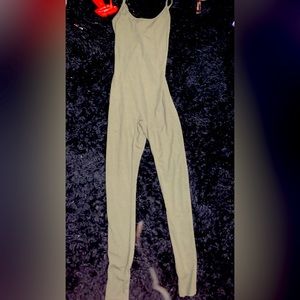 olive green one piece